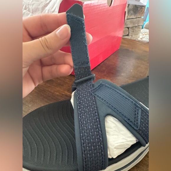 Skechers Navy and Gray Comfort Sandals - Picture 4 of 9